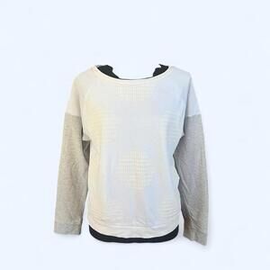 Puma white long sleeve sweatshirt with mesh shoulders Size S